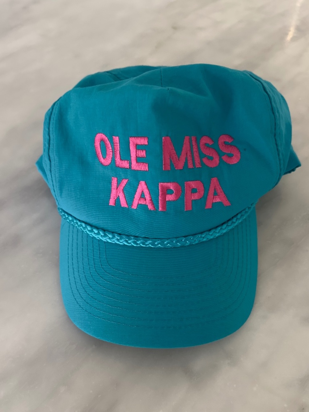 Ole Miss Kappa Kappa Gamma Trucker hat vintage teal blue